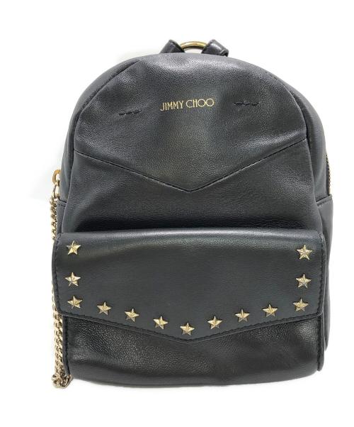 JIMMY CHOO（ジミーチュウ）JIMMY CHOO (ジミーチュウ) スタッズリュックサック ブラックの古着・服飾アイテム