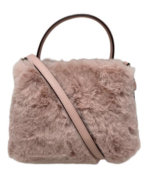 Kate Spade（ケイトスペード）Kate Spade (ケイトスペード) Knot Faux far ミニクロスボディバッグ ピンクの古着・服飾アイテム