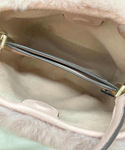 Kate Spade（ケイトスペード）Kate Spade (ケイトスペード) Knot Faux far ミニクロスボディバッグ ピンクの古着・服飾アイテム