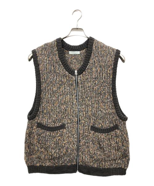 ENCOMING（インカミング）ENCOMING (インカミング) KNITTED TWO POCKET VEST マルチカラー サイズ:Mの古着・服飾アイテム