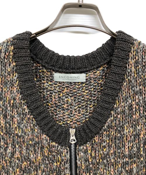 ENCOMING（インカミング）ENCOMING (インカミング) KNITTED TWO POCKET VEST マルチカラー サイズ:Mの古着・服飾アイテム