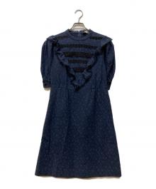 COACH（コーチ）の古着「Short Party Dress In Organic Cotton」｜ネイビー