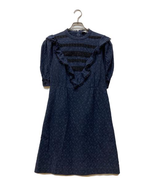 COACH（コーチ）COACH (コーチ) Short Party Dress In Organic Cotton ネイビー サイズ:２の古着・服飾アイテム