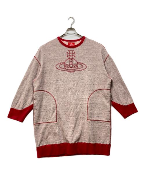 Vivienne Westwood RED LABEL（ヴィヴィアンウエストウッドレッドレーベル）Vivienne Westwood RED LABEL (ヴィヴィアンウエストウッドレッドレーベル) ステッチワークオーブ スウェットワンピース ブラック サイズ:00の古着・服飾アイテム
