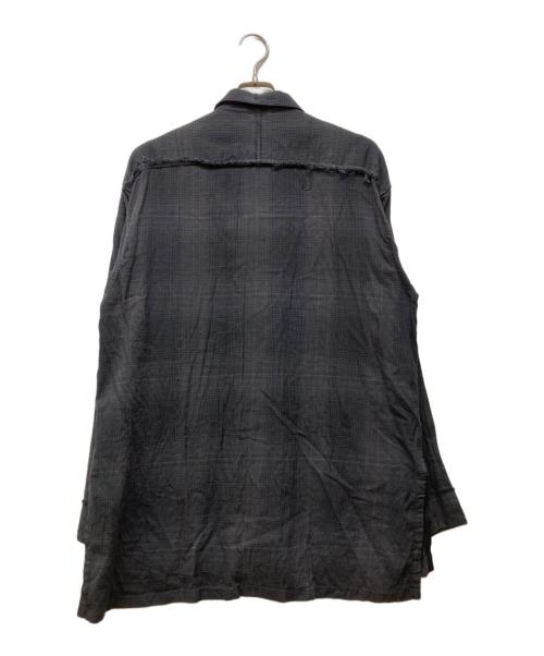 SUBLATIONS（サブレーションズ）SUBLATIONS (サブレーションズ) OMBRE CHECK PAJAMA SHIRT ブラック サイズ:２の古着・服飾アイテム