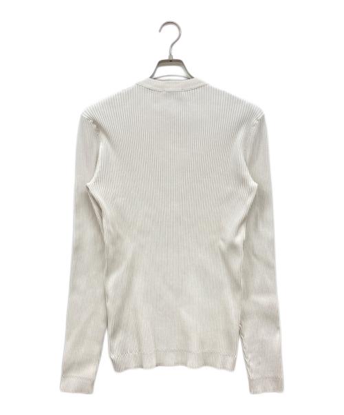 DIESEL（ディーゼル）DIESEL (ディーゼル) Dジップリブニット ホワイト サイズ:XLの古着・服飾アイテム