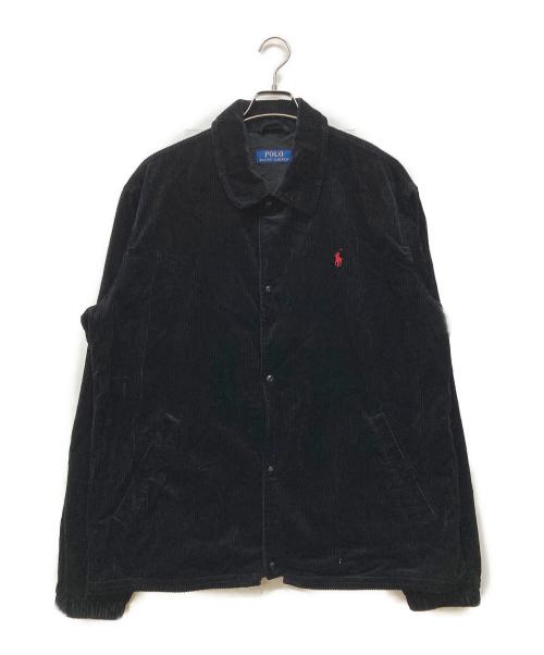 POLO RALPH LAUREN（ポロ・ラルフローレン）POLO RALPH LAUREN (ポロ・ラルフローレン) コーデュロイコーチジャケット ブラック サイズ:XLの古着・服飾アイテム