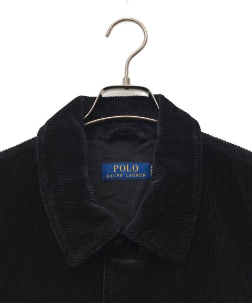 POLO RALPH LAUREN（ポロ・ラルフローレン）POLO RALPH LAUREN (ポロ・ラルフローレン) コーデュロイコーチジャケット ブラック サイズ:XLの古着・服飾アイテム