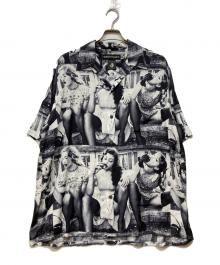 WACKO MARIA×REVENGE（ワコマリア×リベンジ）の古着「ELLEN VON UNWERTH ハワイアンシャツ」｜ブラック×ホワイト