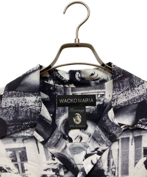 WACKO MARIA（ワコマリア）WACKO MARIA (ワコマリア) Revenge (リベンジ) ELLEN VON UNWERTH ハワイアンシャツ ブラック×ホワイト サイズ:XLの古着・服飾アイテム