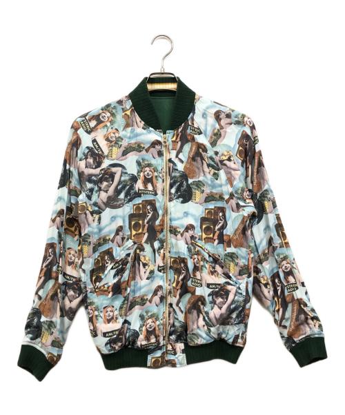 Hysteric Glamour（ヒステリックグラマー）Hysteric Glamour (ヒステリックグラマー) TOUR84 リバーシブルブルゾン グリーン×ブルー サイズ:Sの古着・服飾アイテム