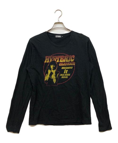 Hysteric Glamour（ヒステリックグラマー）Hysteric Glamour (ヒステリックグラマー) ガールプリントロンT ブラック サイズ:Mの古着・服飾アイテム