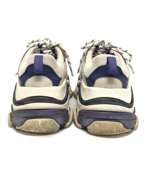 BALENCIAGA（バレンシアガ）BALENCIAGA (バレンシアガ) TRIPLE S ホワイト×ネイビー サイズ:37の古着・服飾アイテム