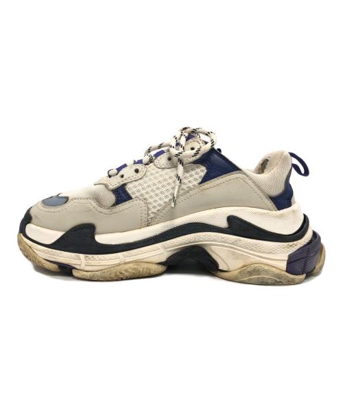 BALENCIAGA（バレンシアガ）BALENCIAGA (バレンシアガ) TRIPLE S ホワイト×ネイビー サイズ:37の古着・服飾アイテム
