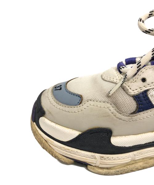 BALENCIAGA（バレンシアガ）BALENCIAGA (バレンシアガ) TRIPLE S ホワイト×ネイビー サイズ:37の古着・服飾アイテム
