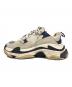 中古・古着 BALENCIAGA (バレンシアガ) TRIPLE S ホワイト×ネイビー サイズ:37：10000円