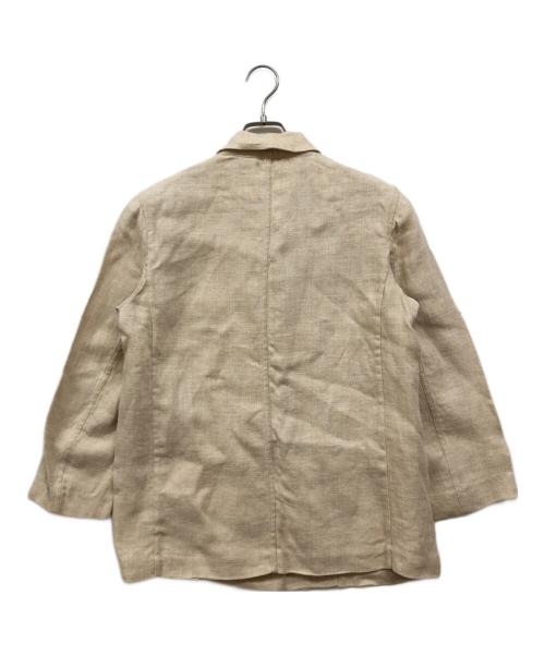 WEEKEND Max Mara（ウィークエンド マックスマーラ）WEEKEND Max Mara (ウィークエンド マックスマーラ) リネン比翼ジャケット ベージュ サイズ:42の古着・服飾アイテム