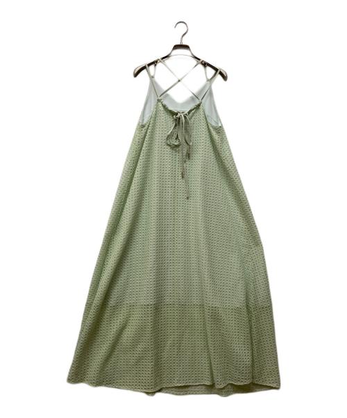 Diagram GRACE CONTINENTAL（ダイアグラム グレースコンチネンタル）Diagram GRACE CONTINENTAL (ダイアグラム グレースコンチネンタル) キャミソールレースワンピース グリーン サイズ:記載無しの古着・服飾アイテム