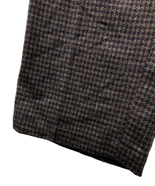 stussy（ステューシー）stussy (ステューシー) WOOL/SILK Houndstooth Bryan Pants ブラウン サイズ:XLの古着・服飾アイテム