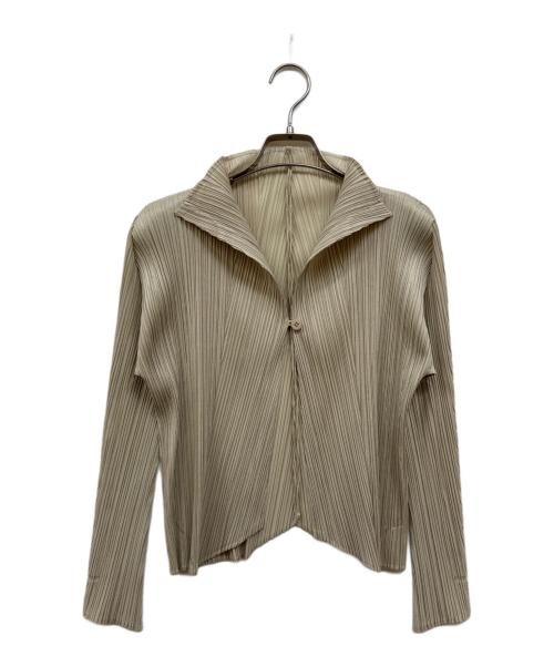 PLEATS PLEASE（プリーツプリーズ）PLEATS PLEASE (プリーツプリーズ) プリーツジャケット ベージュ サイズ:3の古着・服飾アイテム