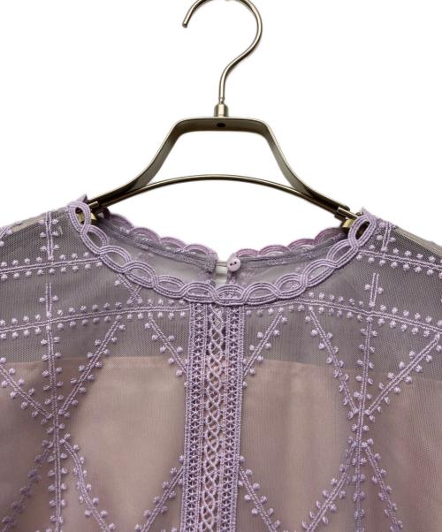 CELFORD（セルフォード）CELFORD (セルフォード) プレイドパターンチュールドレス パープル サイズ:38の古着・服飾アイテム