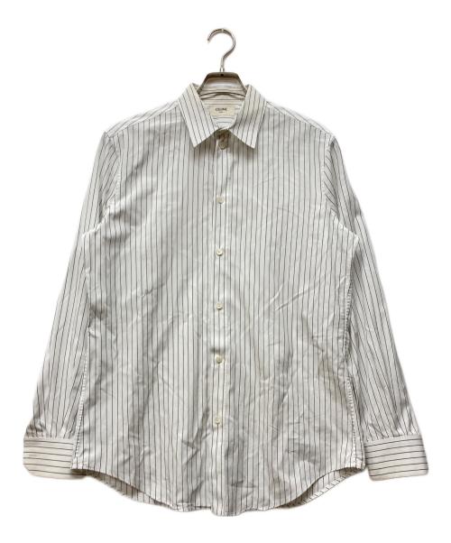 CELINE（セリーヌ）CELINE (セリーヌ) Classic Shirt Striped Poplin ホワイト サイズ:40の古着・服飾アイテム