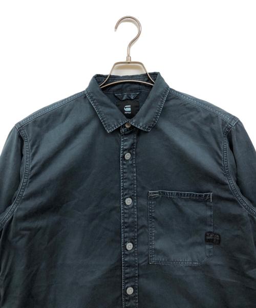G-STAR RAW（ジースターロゥ）G-STAR RAW (ジースターロゥ) REGULAR 1-PKT SHIRT L/S ネイビー サイズ:Mの古着・服飾アイテム