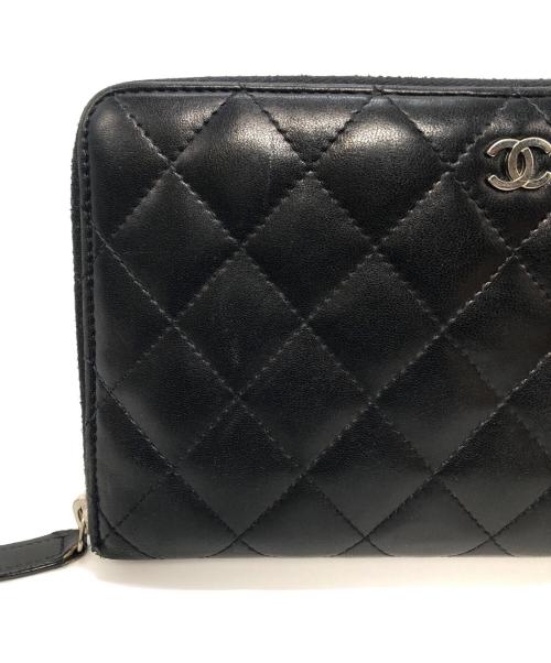 CHANEL（シャネル）CHANEL (シャネル) ココマークラウンドジップウォレット ブラックの古着・服飾アイテム