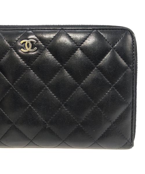 CHANEL（シャネル）CHANEL (シャネル) ココマークラウンドジップウォレット ブラックの古着・服飾アイテム