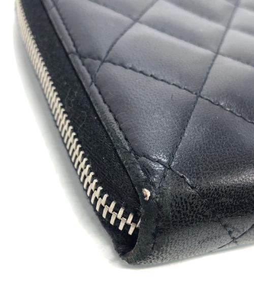 CHANEL（シャネル）CHANEL (シャネル) ココマークラウンドジップウォレット ブラックの古着・服飾アイテム