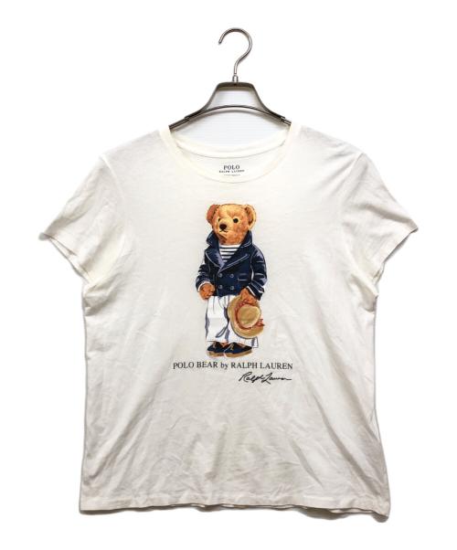 POLO RALPH LAUREN（ポロ・ラルフローレン）POLO RALPH LAUREN (ポロ・ラルフローレン) ポロベアプリントカットソー ホワイト サイズ:Lの古着・服飾アイテム