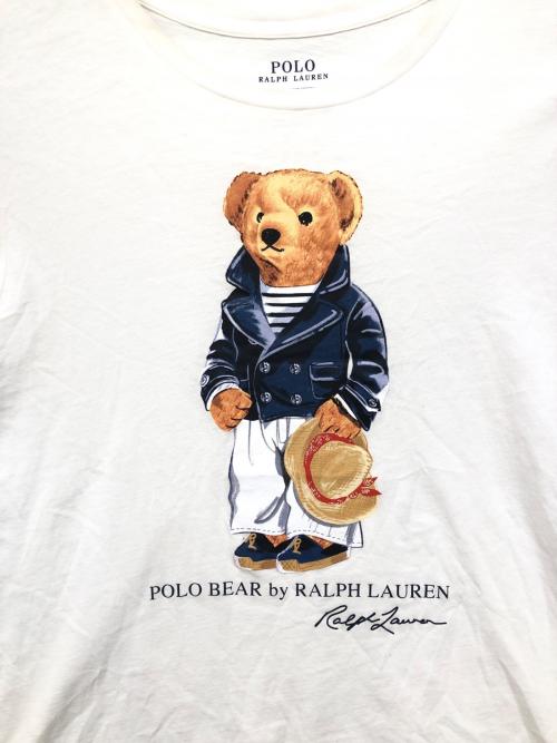 POLO RALPH LAUREN（ポロ・ラルフローレン）POLO RALPH LAUREN (ポロ・ラルフローレン) ポロベアプリントカットソー ホワイト サイズ:Lの古着・服飾アイテム