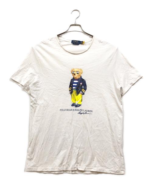 POLO RALPH LAUREN（ポロ・ラルフローレン）POLO RALPH LAUREN (ポロ・ラルフローレン) ポロベアプリントTシャツ ホワイト サイズ:Lの古着・服飾アイテム