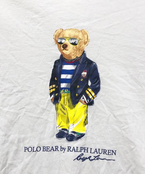 POLO RALPH LAUREN（ポロ・ラルフローレン）POLO RALPH LAUREN (ポロ・ラルフローレン) ポロベアプリントTシャツ ホワイト サイズ:Lの古着・服飾アイテム