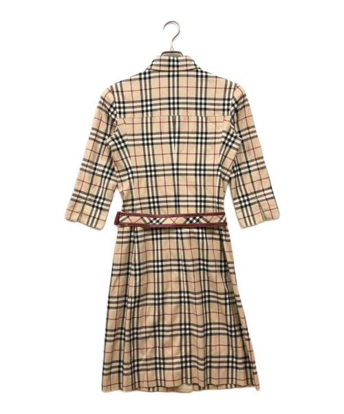 BURBERRY BLUE LABEL（バーバリー ブルー レーベル）BURBERRY BLUE LABEL (バーバリー ブルー レーベル) ノヴァチェックベルテッドワンピ ベージュ サイズ:38の古着・服飾アイテム