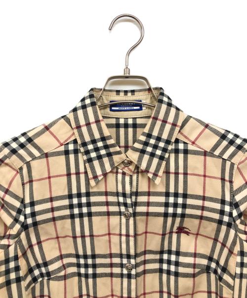 BURBERRY BLUE LABEL（バーバリー ブルー レーベル）BURBERRY BLUE LABEL (バーバリー ブルー レーベル) ノヴァチェックベルテッドワンピ ベージュ サイズ:38の古着・服飾アイテム
