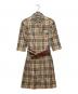 BURBERRY BLUE LABEL（バーバリー ブルー レーベル）の古着「ノヴァチェックベルテッドワンピ」｜ベージュ
