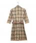 BURBERRY BLUE LABEL (バーバリー ブルー レーベル) ノヴァチェックベルテッドワンピ ベージュ サイズ:38：15000円