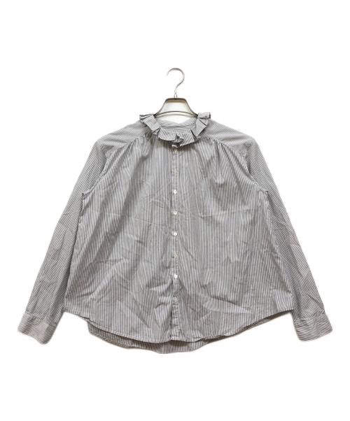 HADDOW（ハドウ）haddow (ハドウ) たたみフリルカラーシャツ グレー サイズ:2の古着・服飾アイテム