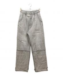 YENN（イエン）の古着「HIGH RISE TUCK WIDE PANTS」｜グレー