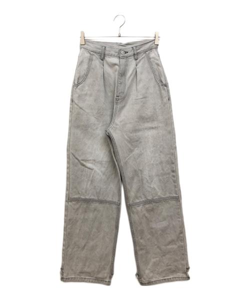 YENN（イエン）YENN (イエン) HIGH RISE TUCK WIDE PANTS グレー サイズ:36の古着・服飾アイテム