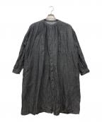 Vlas Blommeヴラスブラム）の古着「Blushed Cotton Linen ワークワンピース」｜グレー