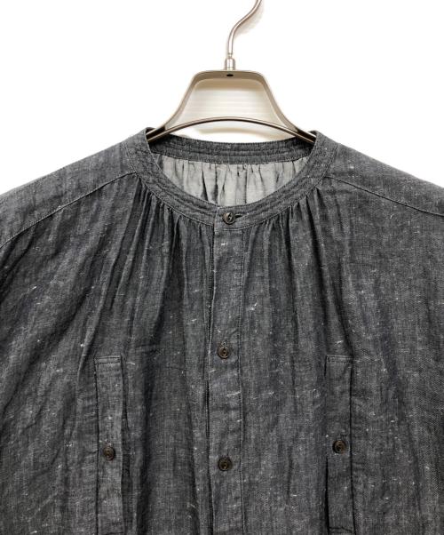 Vlas Blomme（ヴラスブラム）Vlas Blomme (ヴラスブラム) Blushed Cotton Linen ワークワンピース グレー サイズ:freeの古着・服飾アイテム