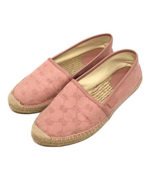 GUCCI（グッチ）GUCCI (グッチ) GGキャンバス エスパドリーユ ピンク サイズ:36の古着・服飾アイテム