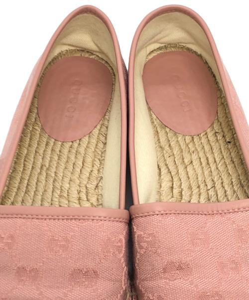 GUCCI（グッチ）GUCCI (グッチ) GGキャンバス エスパドリーユ ピンク サイズ:36の古着・服飾アイテム