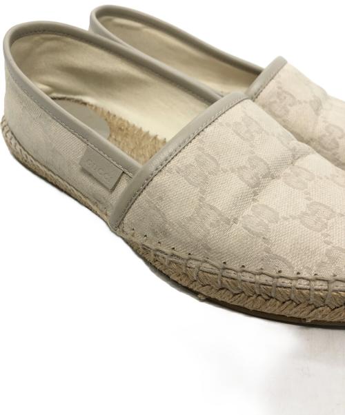 GUCCI（グッチ）GUCCI (グッチ) GGキャンバス エスパドリーユ ホワイト サイズ:36の古着・服飾アイテム