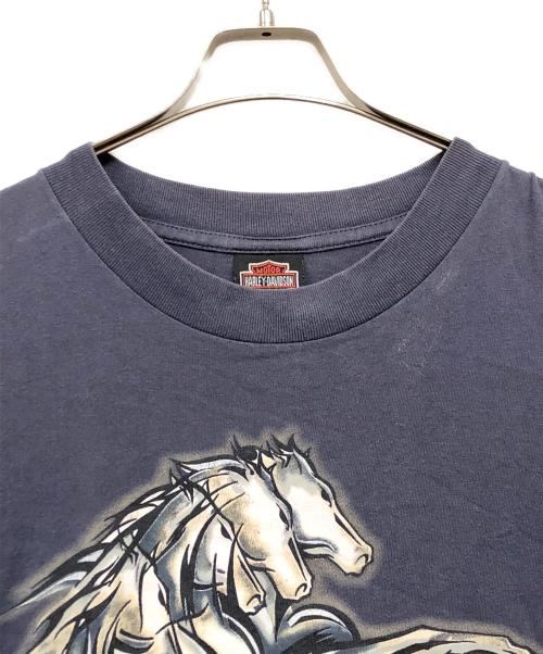 HARLEY-DAVIDSON（ハーレーダビッドソン）HARLEY-DAVIDSON (ハーレーダビッドソン) ホースプリントTシャツ ネイビー サイズ:XLの古着・服飾アイテム