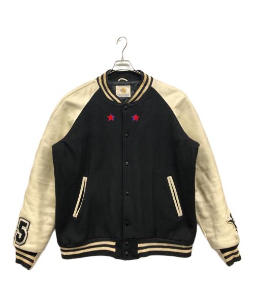 Golden Bear（ゴールデンベア）Golden Bear (ゴールデンベア) スタジャン ブラック×ベージュ サイズ:記載無し（実寸サイズをご確認ください）の古着・服飾アイテム