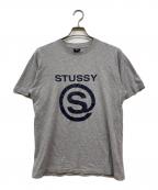 stussyステューシー）の古着「オールドロゴプリントtシャツ」｜グレー