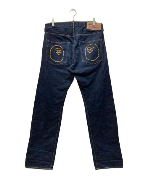 A BATHING APE（アベイシングエイプ）A BATHING APE (アベイシングエイプ) エイプヘッドステッチデニムパンツ インディゴ サイズ:不明（実寸サイズをご確認ください）の古着・服飾アイテム
